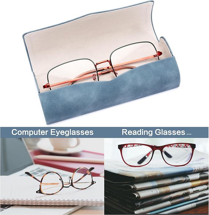Vemiss Hard Shell Eyeglass Cases, Lightweight Portable Glasses Case for Women Men