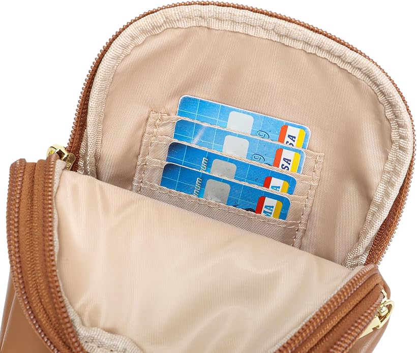 Lightweight Small Crossbody Sling Bag for Women | Mini Travel Purse,Multi-pocket with Card Slots,Durable Vegan Leather,Everyday Carry