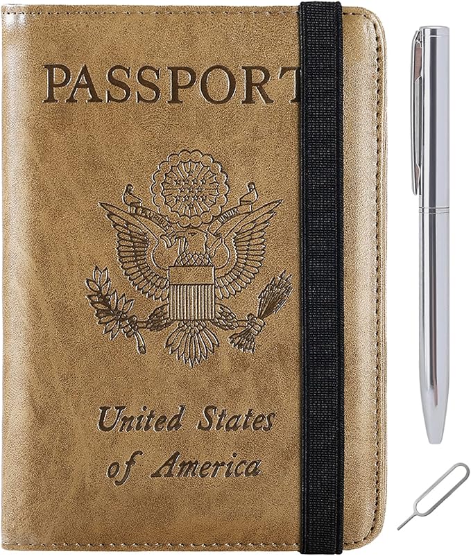 Passport Holder, Travel Essentials, Passport Cover, RFID Travel Wallet | Passport Wallet, Travel Accessories, RFID Blocking, Synthetic Leather Card Case, International Must Haves, For Women Men