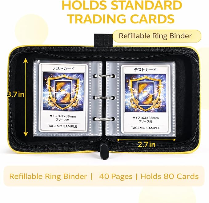 Mini Trading Card Binder Album, 1 Pocket Card Binder with 40 Pages 80 Pockets, Top Loading Small Card Binder for Trading Cards, Single Card Holder Book for TCG Sports,Game Cards, Card Storage Binder