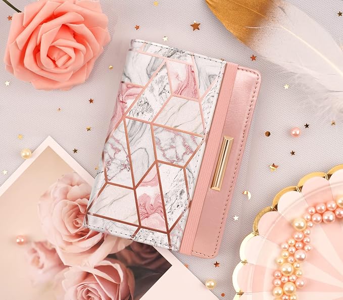 Coco Rossi Passport Holder for Travel Women Slim RFID Passport Cover Wallet | Travel Essentials, Passport Book Holders, Passport Wallet Cover Case, PU Leather, Cute, Thin, Spliced Design, Gold Line