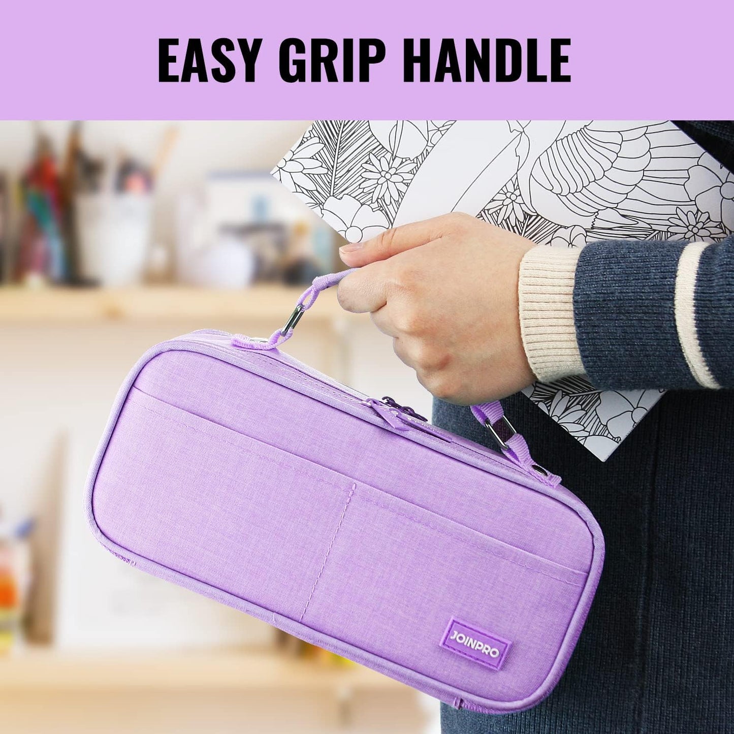 Pencil Case, Large Capacity Pencil Case Organizer; Double Zipper Storage Bag; Big Pencil Pouch for College School Office Teen Girl Boy Men Women Adult