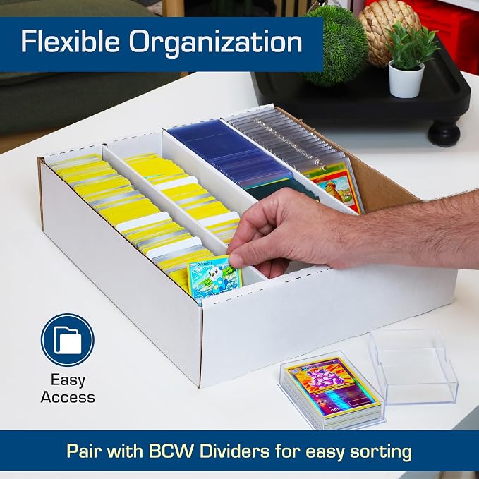 BCW Monster Box - 5ct Trading Card Storage Box | Holds 3200 Cards | Sports & TCG Card Organizer