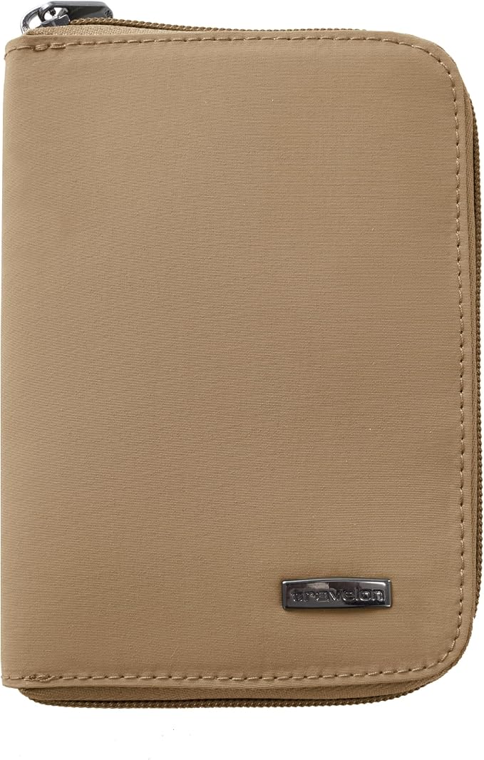 Travelon RFID Blocking Passport Zip Wallet