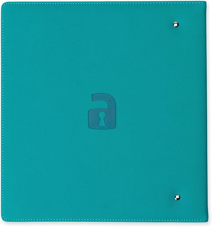Vault X Slim Ring Binder, 540 Cards, fits 9 Pocket Pages, Exo-Tec Material, 3 D-Ring Folder, for Trading Cards (Teal)