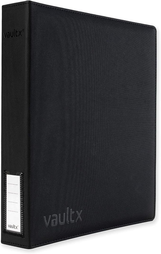 Vault X Slim Ring Binder, 540 Cards, fits 9 Pocket Pages, Exo-Tec Material, 3 D-Ring Folder, for Trading Cards (Black/Green)