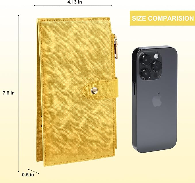 Travelambo RFID Wallet Women Large Size Bifold Multi Card Wallet Case with Zipper Pocke Credit Card Holder for Women