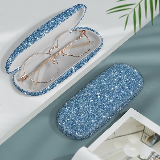 FINTIE Hard Shell Eyeglasses Case, Portable Protective Glasses Cover Eyeglass Holder Box with Cleaning Cloth for Men Women