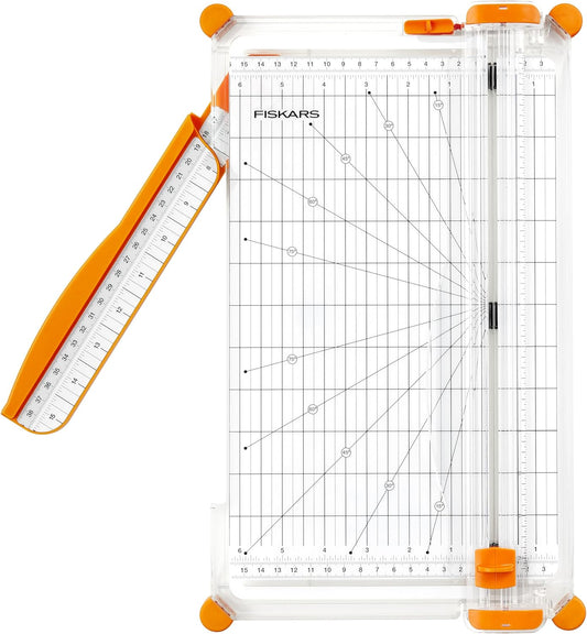 Fiskars Precision Paper Trimmer - Easy, Safe and Accurate for Crafts, Gifts, Cards and More - Always Cuts Straight