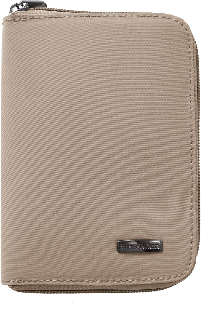 Travelon RFID Blocking Passport Zip Wallet