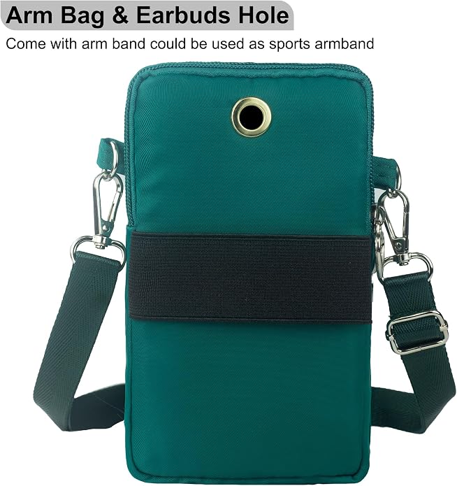 Small Crossbody Bag for Women - Mini Phone Purses with Crossbody Strap and Wallet - Nylon Arm Bag
