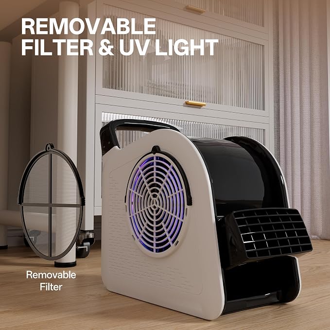High Velocity Blower Floor Fan,355 CFM Air Mover Fan for Job Site and Home, Floor Drying Fan for Cooling and Ventilating, White