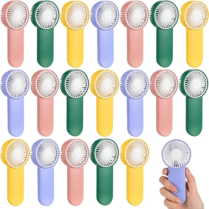 Sumind 160 Pcs Small Personal Portable Fan Mini Handheld Bulk 1 Speed Electric Cute Battery Powered for Neck Lash Makeup Women Men Travel Camping Indoor Outdoor Summer (4 Colors)