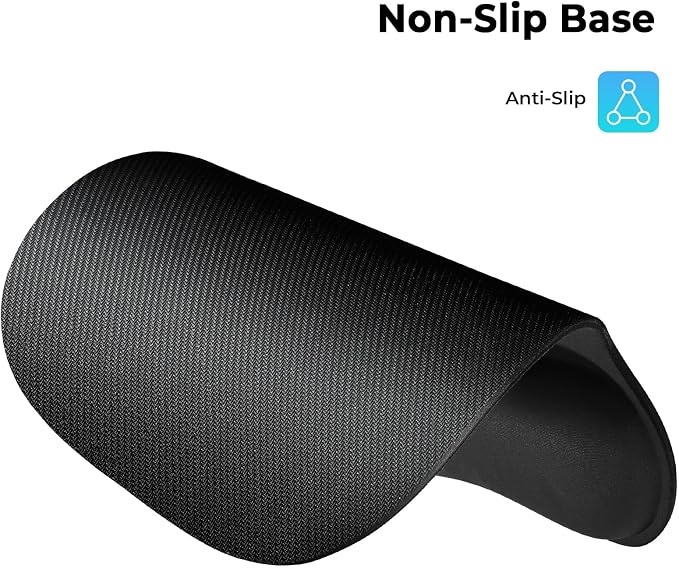 EooCoo Ergonomic Mouse Pad with Wrist Rest, Memory Foam Support Mousepad | Non-Slip Base for Computer, Cafe, Home & Office, 9.64 x 8.26 in Office Desk Accessories, Carpal Tunnel Relief