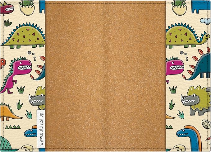 Passport Cover for Kids, Women and Men, Cute Travel Passport Holder (Dinosaur Pattern)