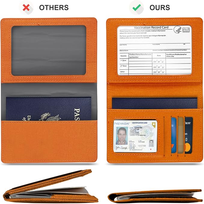 2Pack Passport Wallet, Travel Gifts, Travel Accessories - Yellow&Green