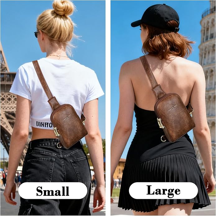 Lightweight Small Crossbody Sling Bag for Women | Mini Travel Purse,Multi-pocket with Card Slots,Durable Vegan Leather,Everyday Carry