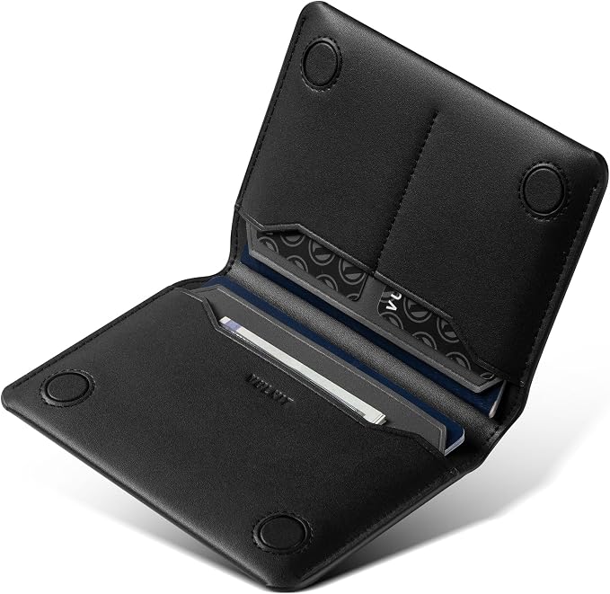 VULKIT Slim Minimalist Passport Wallet RFID Blocking Passport Holder for Travel, Leather Travel Wallet for Men Women, Magnetic Closure
