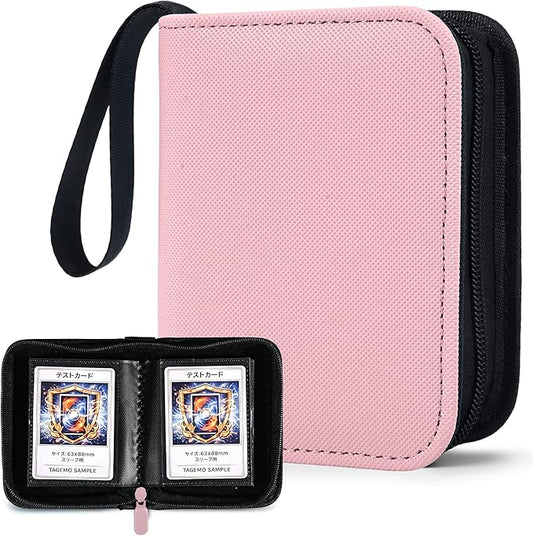 Mini Trading Card Binder Album, 1 Pocket Card Binder with 20 Double-Sided Pages 40 Pockets, Side Loading Small Card Binder for Trading Cards, Single Card Holder Book for Collectors and Kids