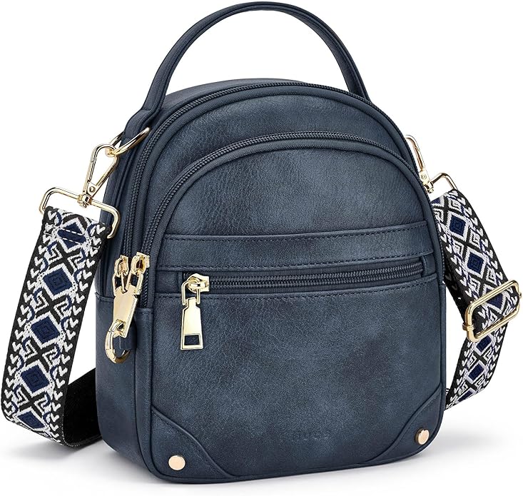 Anti Theft Crossbody Bag for Women RFID Small Purse Travel | Secure Crossbody Phone Purse with Handle, 5 RFID Slots, 7-Pocket Fits 7.9" Tablet, Adjustable Strap, Hands-Free Everyday