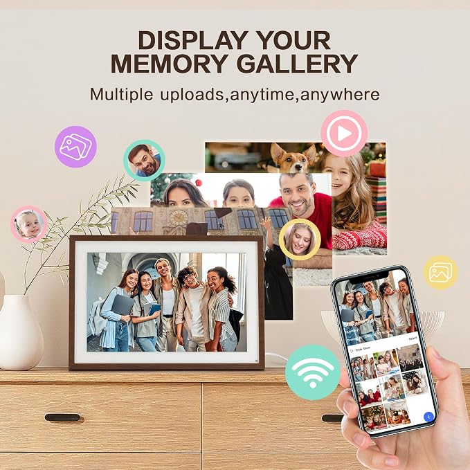 10.1 Inch Digital Calendar, Smart Electronic Calendar with HD Touch Screen - Digital Family Planner with Chore Chart, Meal Planner & Photo Frame, Multi-Calendar Sync