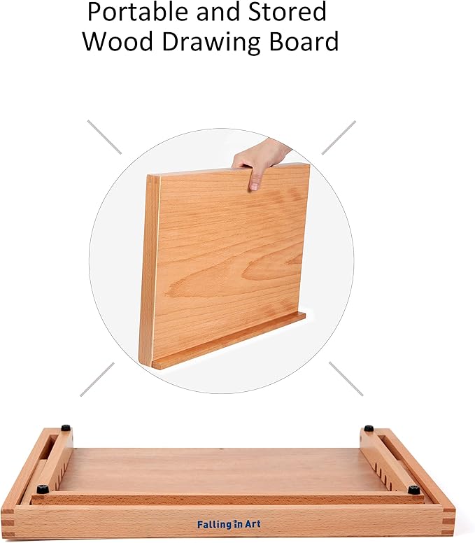 5 Position Wood Drafting Table Easel Drawing&Sketching Board | 16 1/2 Inches by 12 1/8 Inches