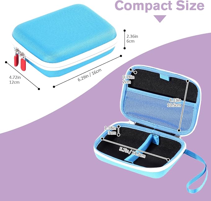 ProCase Hard Playing Card Game Carrying Case, Travel Storage Box Holds 300+ Trading Cards, Bag Holder for Classic Board Game UNO, Five Crowns，SKYJO, PlayMonster and More (Case Only) -Blue