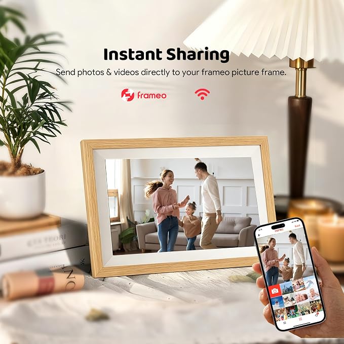 10.1 Inch Frameo WiFi Digital Picture Frame for Parents | Instant Photo & Video Sharing,1280x800 HD IPS Touch Screen, 32GB Storage,microSD Card Support,Private Sharing