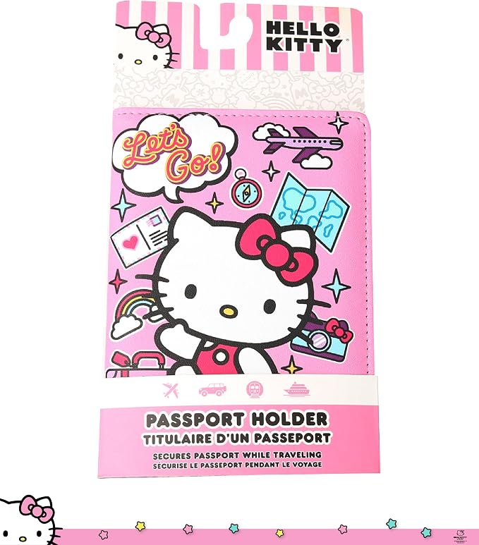 Hello Kitty Passport Cover for Travel Official License, Sanrio Gifts | Cute Passport Holder, Hello Kitty Travel Accessories, Passport Case