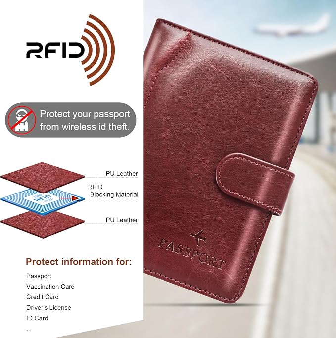 Passport Holder for Travel Essentials Wallet Cover Case Women Men Gift | Passport Holder for Travel Cruise Essentials, Passport Wallet Cover Case Women Men Travel Gifts