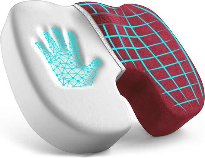 FORTEM Seat Cushion, Office Chair Cushion, Memory Foam Car Seat Cushions, Sciatica Coccyx Tailbone Pain Relief, Chair Cushions for Back Support, Sitting Pad for Gaming, Washable Cover, Non Slip, XL