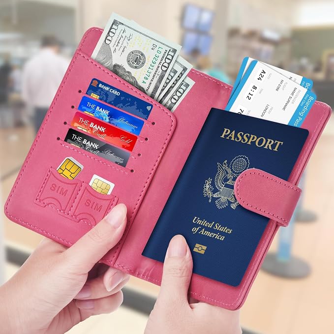Passport Holder for Travel Essentials Wallet Cover Case Women Men Gift | Passport Holder for Travel Cruise Essentials, Passport Wallet Cover Case Women Men Travel Gifts