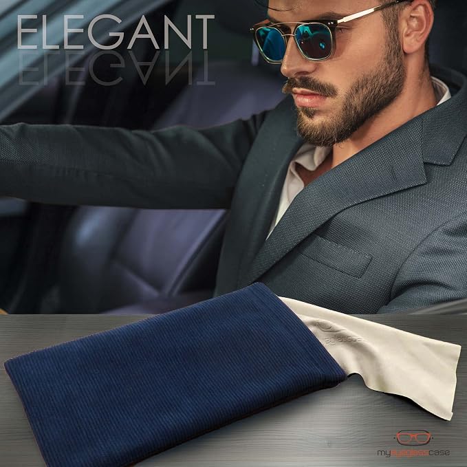 Soft Sunglasses case | Large Glasses Case Holder - Eyeglass Pouch Squeeze Top | Glasses pouch Lightweight Extra Layers