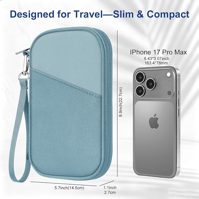 Slim Family Passport Holder for Travel, Travel Wallet | Durable nylon, RFID blocking, passport holder for travel family, eco-friendly