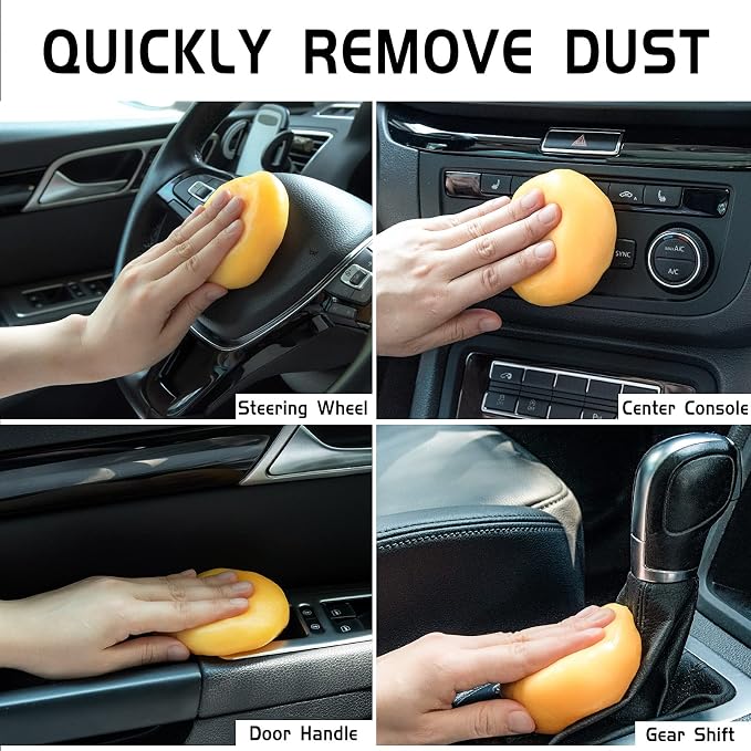 TICARVE Car Cleaning Gel Car Detailing Putty Car Cleaning Putty Gel Auto Detailing Tools Car Interior Cleaner Car Cleaning Kits Cleaning Slime Keyboard Cleaner Yellow | Car Interior Cleaner Supplies Car Putty For Cleaning Car Essentials Keyboard Office...