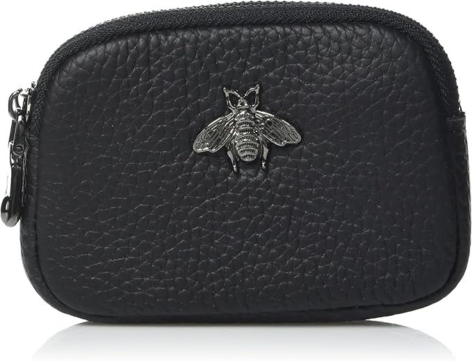imeetu RFID Credit Card Holder, Small Card Wallet Women, Leather Card Case | Genuine Leather Women's Card & id Cases, Change Coin Purse with Zipper Keychain id Window, 20 Colors & 3 Styles, Daily, Gifts