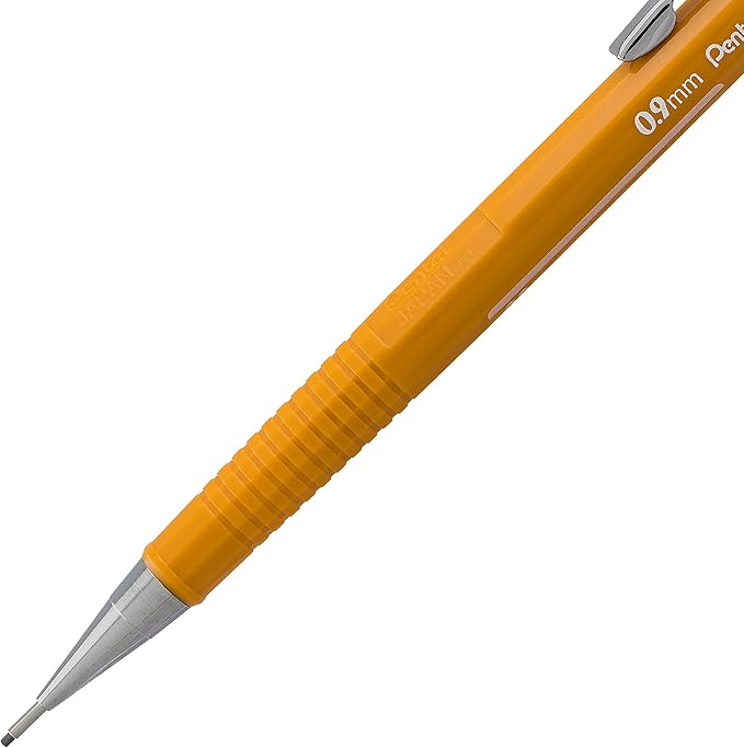 Pentel Sharp Mechanical Pencil, (0.9mm), Bold Line, Yellow Barrel, Pack of 2 (P209BP2-K6)