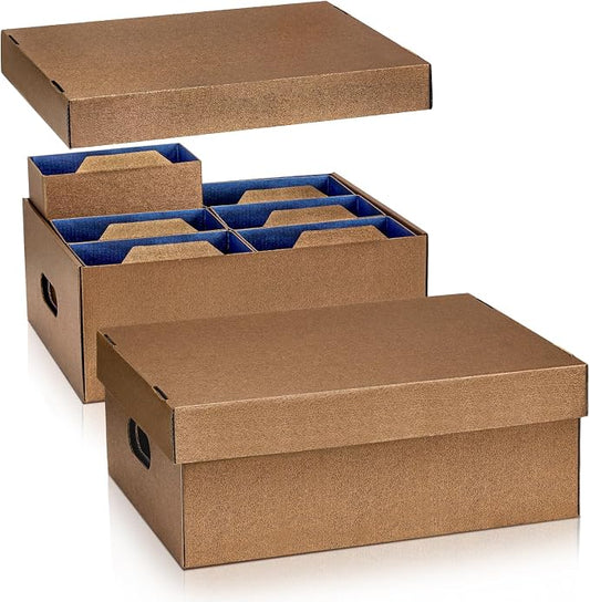 Card Storage Deck Box, 6000 Count Bulk Card Storage Boxes | 5-Layer Corrugated Cardboard Storage, Removable Trading Card Holder Organizers for Magnetic Holders, Toploaders, TCG, MTG