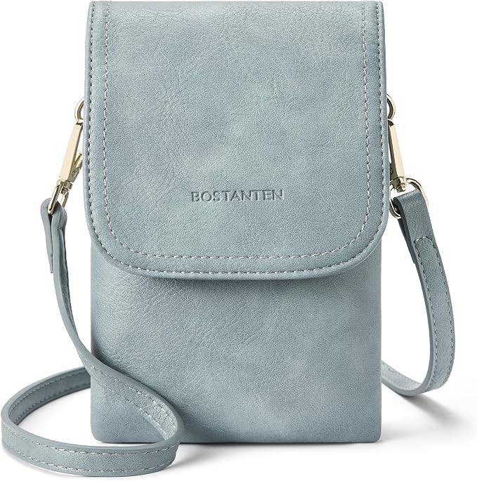 BOSTANTEN Small Crossbody Bag for Women Designer Cell Phone Purse | Vegan Leather, Multiple Pockets, Card Slots, Compact Size for Phone, Cards and Keys, Daily Travel Shopping Use