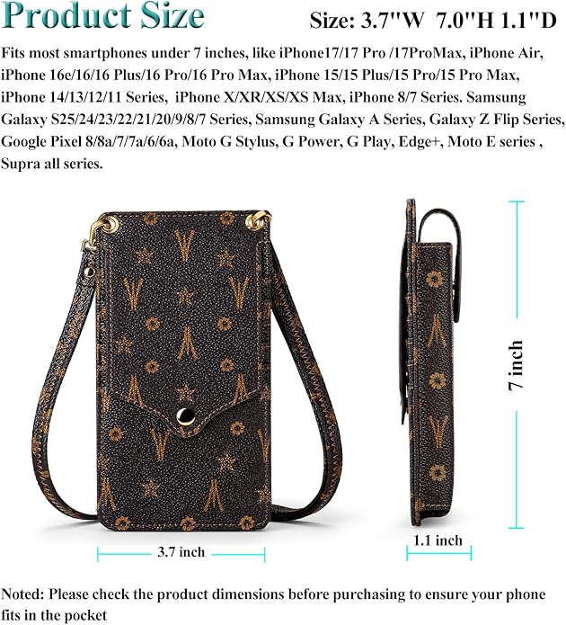 Peacocktion Small Crossbody Cell Phone Purse for Women, Lightweight Mini Small Crossbody Bags for Women with Card Slots