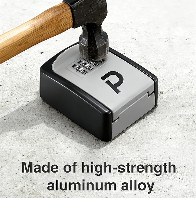 Puroma Key Lock Box, Lockbox for Keys Outdoor Combination Security Lockbox Outside Portable Storage Safe Box for Realtor and Rental, Home Office Apartment Door Handle House Key