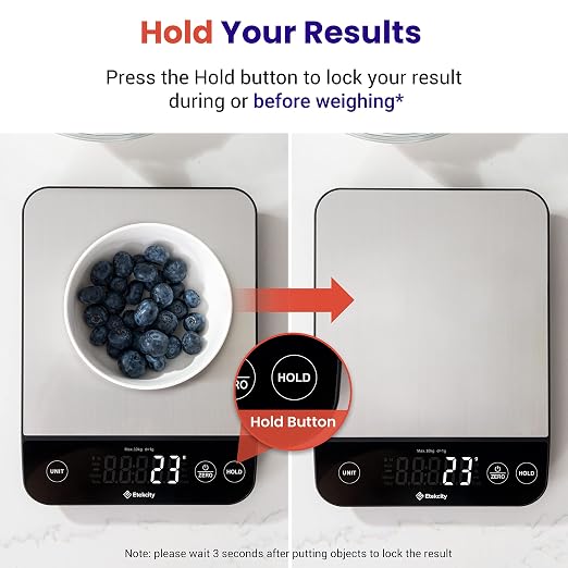 Etekcity 22lb Food Nutrition Scale, Smart Calorie Calculator, Waterproof
