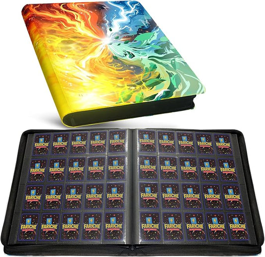 Toploader Card Binder for TCG Cards, 20-Pocket Portable Card Collector Ablum Holder Book Fits 2000 Cards with 50 Removable Sleeve, Waterproof Trading Card Binder Display Storage Carrying Cases