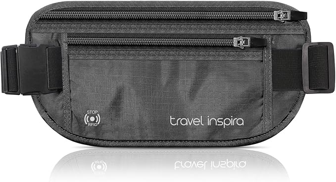 Travel Inspira RFID Hidden Money Belt | Anti-Theft, Passport Holder Bag
