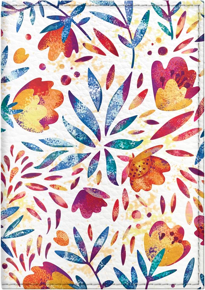 Passport Cover for Kids, Women and Men, Cute Travel Passport Holder (Flower Pattern)