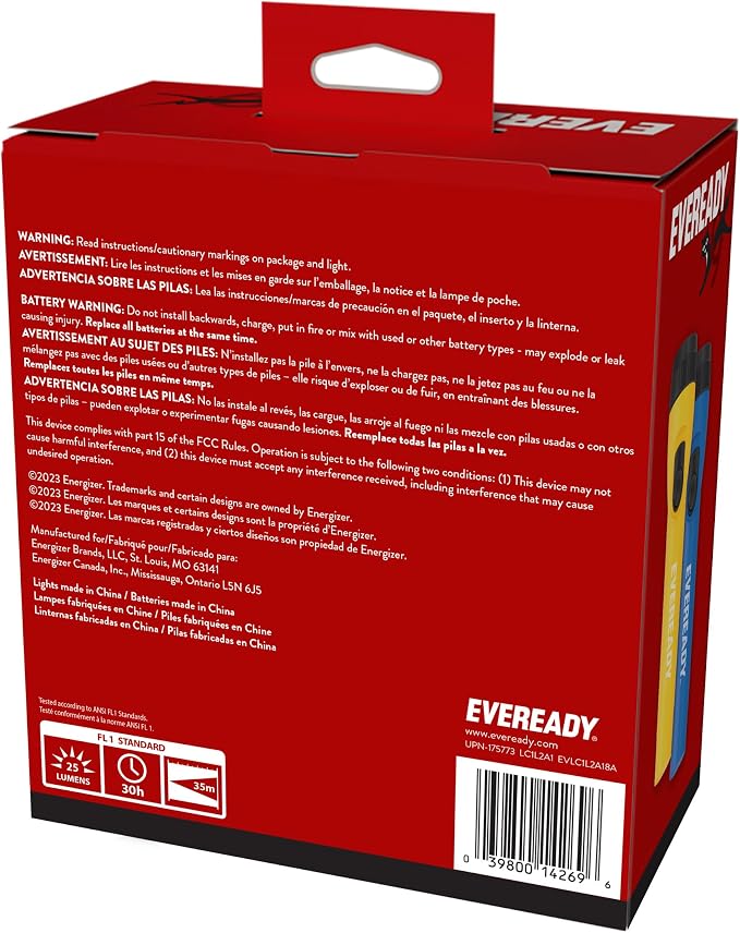 Eveready LED Flashlight (8-Pack) Bright Reliable Flashlights for General Purpose, Great for Camping, Car, Emergency Storm Power Outage Handheld Flashlight (Batteries Included)
