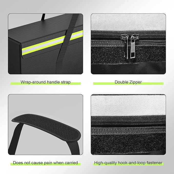 Large Fireproof Document Bags 24x12x12” Waterproof Storage Bag & Fireproof Folder Safe Box for Cash, Photo Albums, Valuables, Extra Large Fireproof Storage Bag with Silicone Coating & Zipper Closure