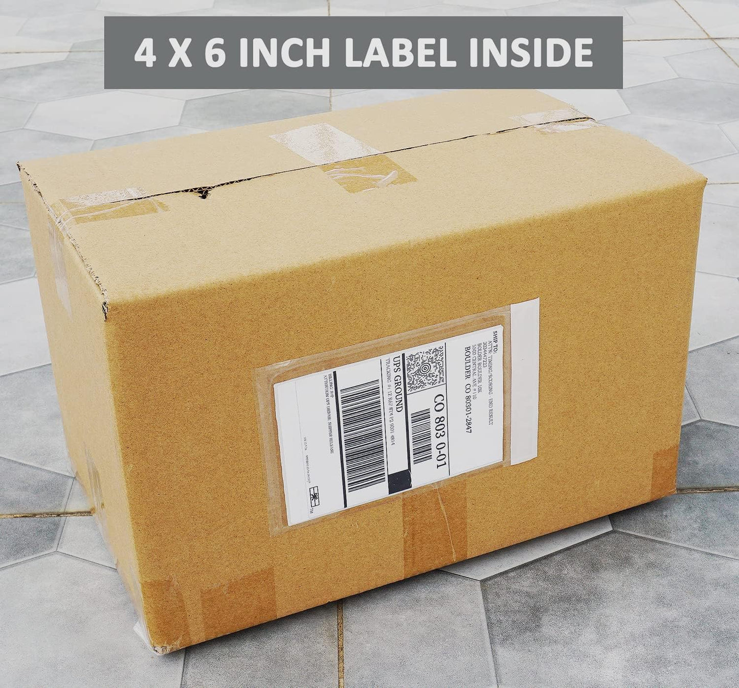 Premium 4.7''x7.5'' Packing List Envelopes, Tailored Size for 4x6'' Shipping Labels,Self Adhesive Shipping Label Pouches/Sleeves (100 pack)