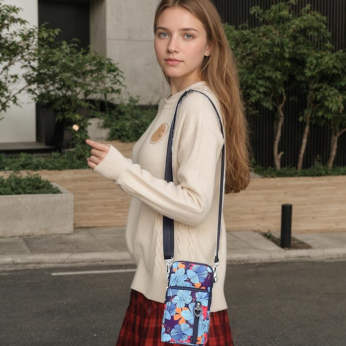 Small Crossbody Bag for Women - Mini Phone Purses with Crossbody Strap and Wallet - Nylon Arm Bag