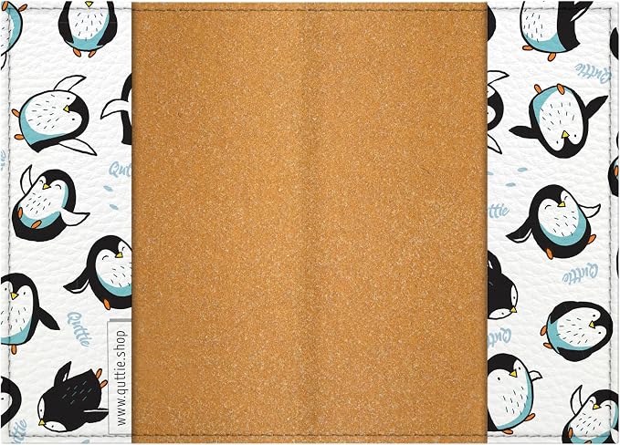 Passport Cover for Kids, Women and Men, Cute Travel Passport Holder (Penguin Pattern)